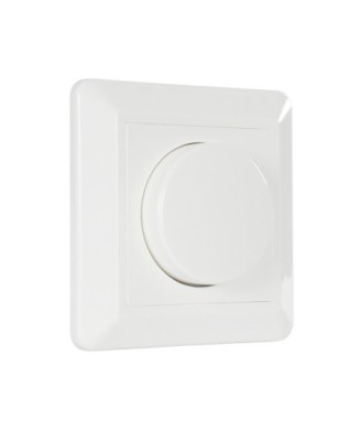 GloboStar® 999-0006 Ροοστάτης Dimmer Τοίχου LED AC100-240V 400W IP20 Μ8.4 x Π8.4 x Υ4.5cm